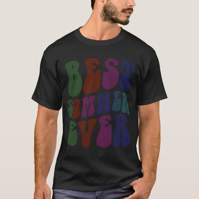 Retro Best Summer Ever Family Trip Camp Counsellor T-Shirt (Front)
