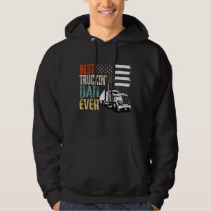 Retro Best Trucking Dad Ever Trucker Happy Father' Hoodie