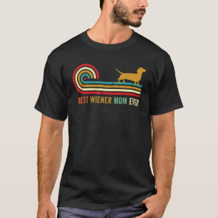 Retro Best Wiener Dog Mum Ever Cute Dachshund Doxi T-Shirt
