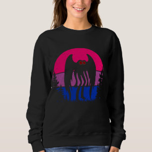 Retro Bi Mothman Bisexual Pride Point pleasant Cry Sweatshirt
