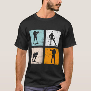 Retro Biathlon Wintersports Fans Men Women Kids  T-Shirt