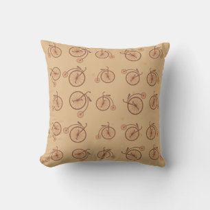 Retro Bicycle Pattern Cushion