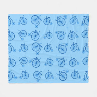 Retro Bicycle Pattern Fleece Blanket