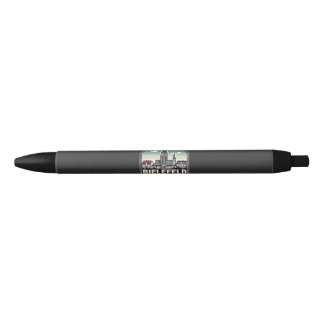 Retro Bielefeld Skyline Black Ink Pen