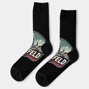 Retro Bielefeld Skyline Socks