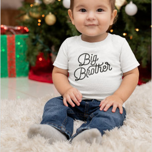 Retro Big Brother Black Typography Toddler T-Shirt
