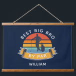 Retro Big Brother Golf Lover Birthday Room Hanging Tapestry<br><div class="desc">Retro Best Bro By Par design you can customise for dad, stepfather, grandpa or any golf enthusiast who's also a bro. Perfect gift for the best father, step daddy or grandfather ever who loves club sports or golfing The text "BEST BIG BRO BY PAR" can be customised with any dad...</div>