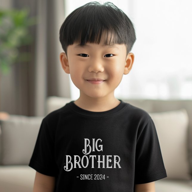 Retro Big Brother Toddler T-Shirt (Big Brother Birth Pregnancy Announcement Shirt for siblings)