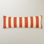 Retro Big Top Striped Body Pillow<br><div class="desc">Step right up, folks! Step right up to the amazing Retro Big Top Striped Body Pillow. Yes, come one come all! This classic pattern features wide, red and cream stripes reminiscent of a big top circus tent. This design pairs beautifully with StrangeLittleOnion's Vintage Circus line of products. Just like the...</div>