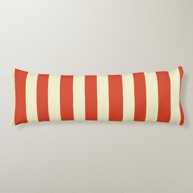 Retro Big Top Striped Body Pillow (Front)