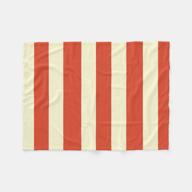 Retro Big Top Striped Fleece Blanket (Front (Horizontal))