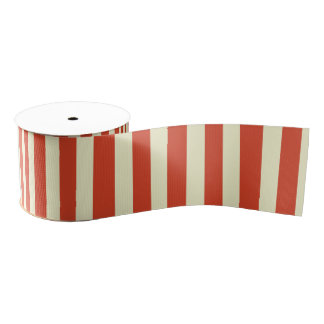 Retro Big Top Striped Ribbon Grosgrain Ribbon