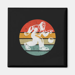 Retro Bigfoot Bowling Vintage Bowler League Team S Magnet