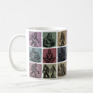 Retro Bigfoot Drinkware Vintage Sasquatch Gift Coffee Mug