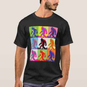 Retro Bigfoot , Funny Pop Art Bigfoot T-Shirt