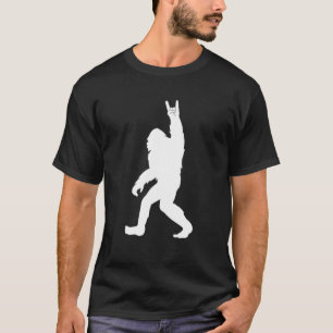 Retro Bigfoot , Funny Rock And Roll Bigfoot T-Shirt