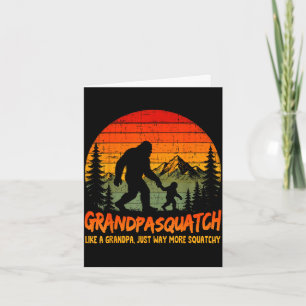 Retro bigfoot grandpa squatch like a granpa card