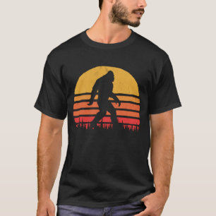 Retro Bigfoot Silhouette Sun Believe T-Shirt
