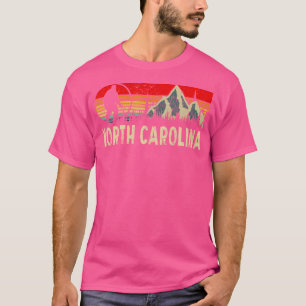 Retro Bigfoot Sun Mountains State Of North Carolin T-Shirt