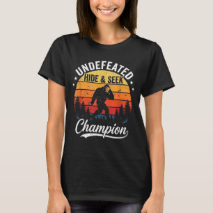 Retro Bigfoot Undefeated Hide and Seek Champion T-Shirt