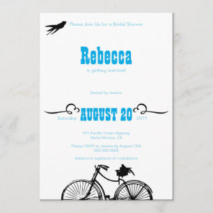 Retro Bike Bridal Shower Invitation