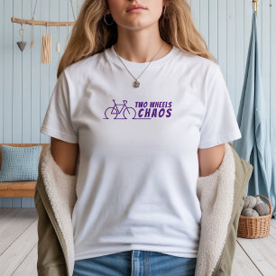 Retro bike Girl Irony purple T-Shirt