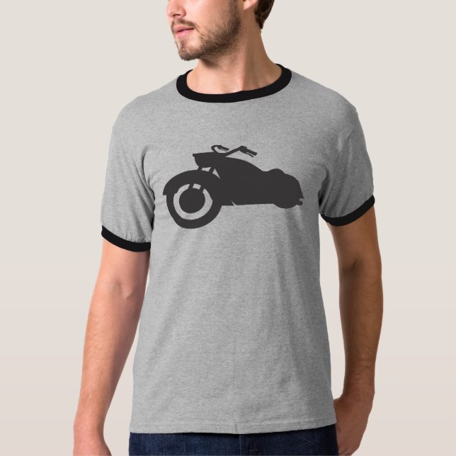 retro bike in black T-Shirt (Front)