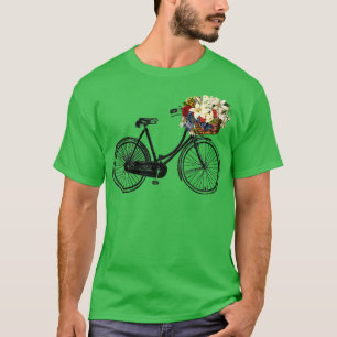 Retro  Bike Vintage Bicycle Flower Basket  Cruiser T-Shirt