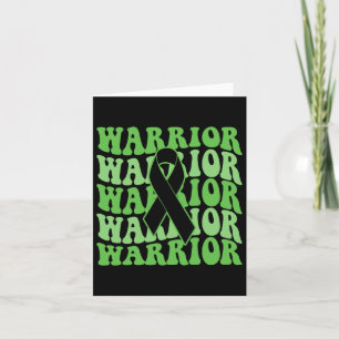 Retro Bile Duct Cancer Warrior Green Ribbon Awaren Card