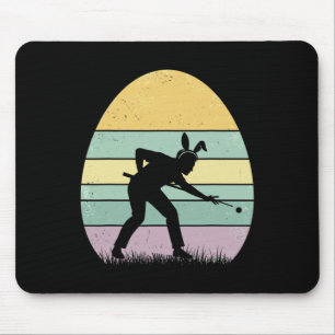 Retro Billard Easter Egg Easter Day Billiard Women Mouse Pad