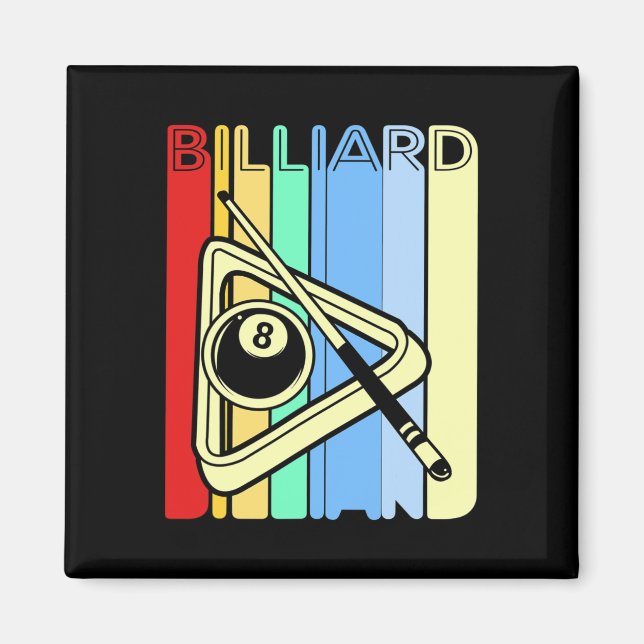 Retro Billiard  Magnet (Front)
