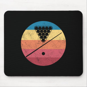 Retro Billiards Cue Stick Pool Table Snooker Pyram Mouse Pad