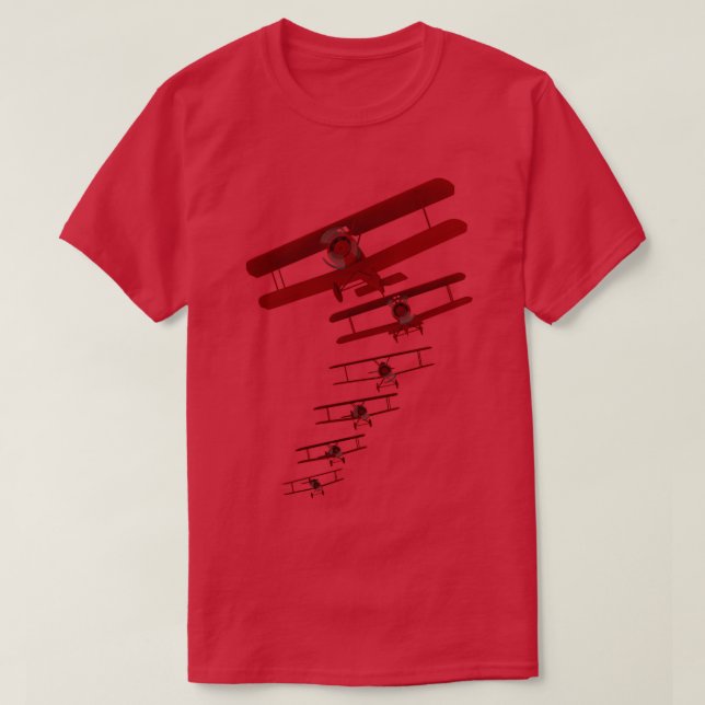 Retro Biplane Graphic T-Shirt (Design Front)