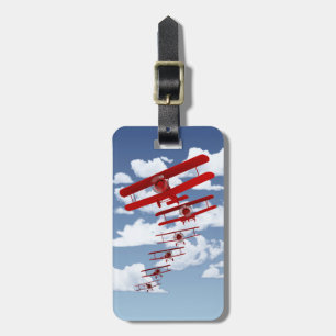 Retro Biplane Luggage Tag