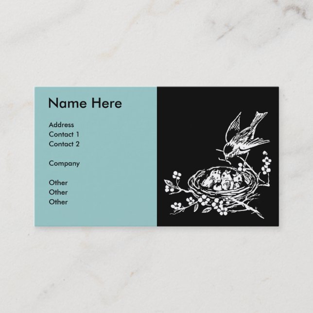 Retro Bird Business Card (Front)