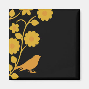 Retro bird magnet
