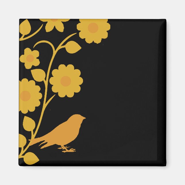 Retro bird magnet (Front)