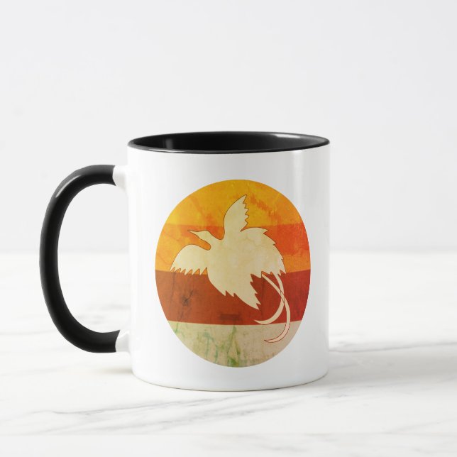 Retro BirdofParadise Sunset Mug (Left)