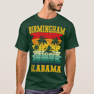 Retro Birmingham Alabama AL Tropical Summer Palm T T-Shirt