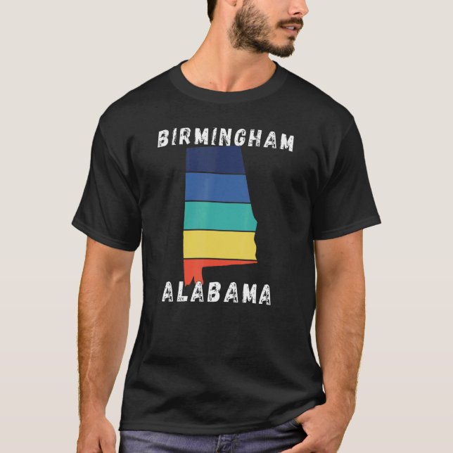 Retro Birmingham Alabama Apparel T-Shirt (Front)