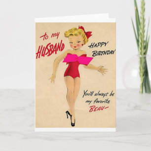 Retro Birthday Card for Husband