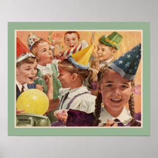 Retro Birthday Party Vintage Childhood Memories Poster