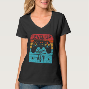 Retro Birthday Video Game 41 Years Old Gamer Level T-Shirt
