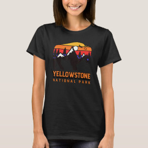 Retro Bison Yellowstone National Park Vintage Buff T-Shirt