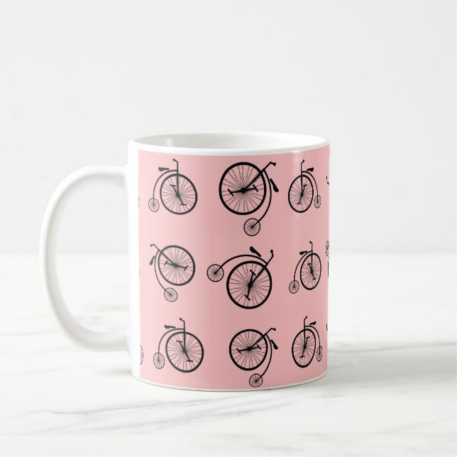 Retro Biycle Pattern Coffee Mug (Left)