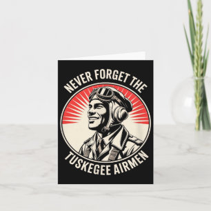 Retro black airmen black history world war 2 card