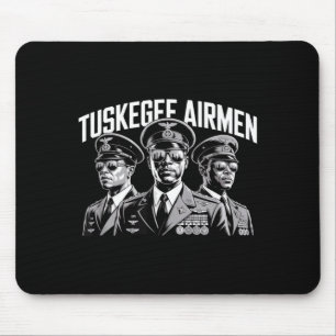 Retro Black Airmen Black History World War 2 Mouse Pad