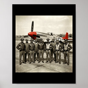 Retro Black Airmen Black History World War 2 Poster
