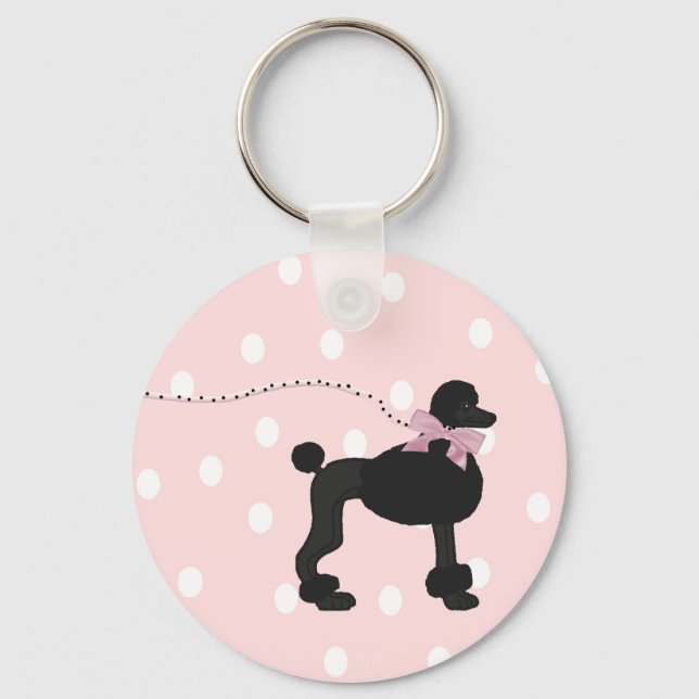 Retro Black and Pink  Keychain (Front)