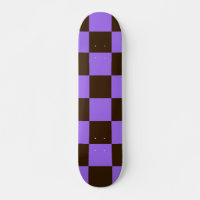 Retro Black and Purple Chequered Squares Pattern